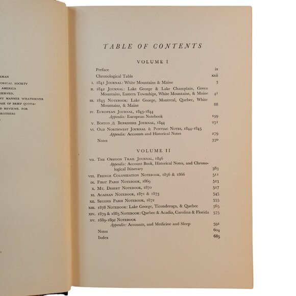 VTG Books. "The Journals of Francis Parkman" In Two Volumes by Mason Wade 1947 - Picture 6 of 16